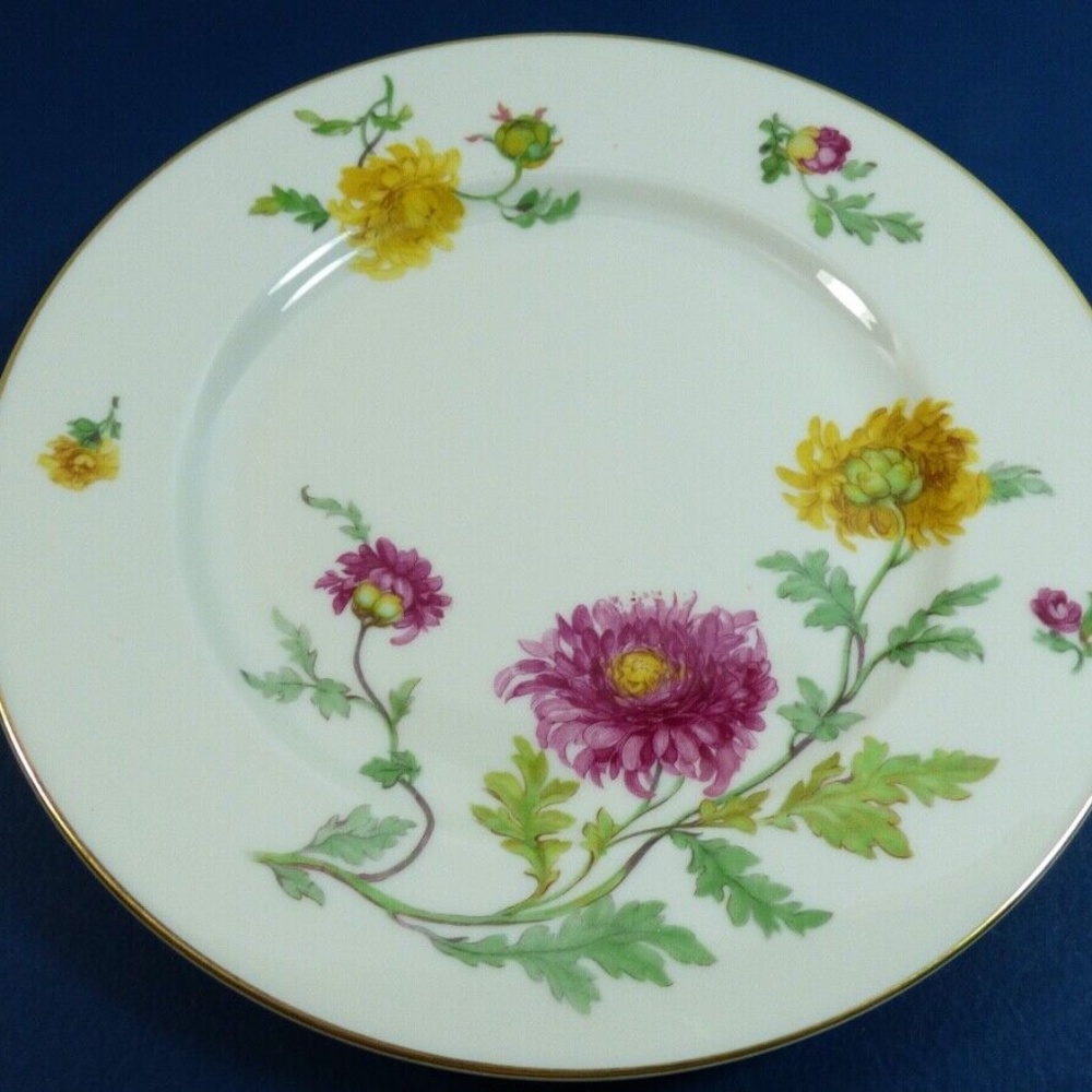 Eschenbach Bavaria Germany Baronet China Juliana Mums Foral Pattern plate 8.25"